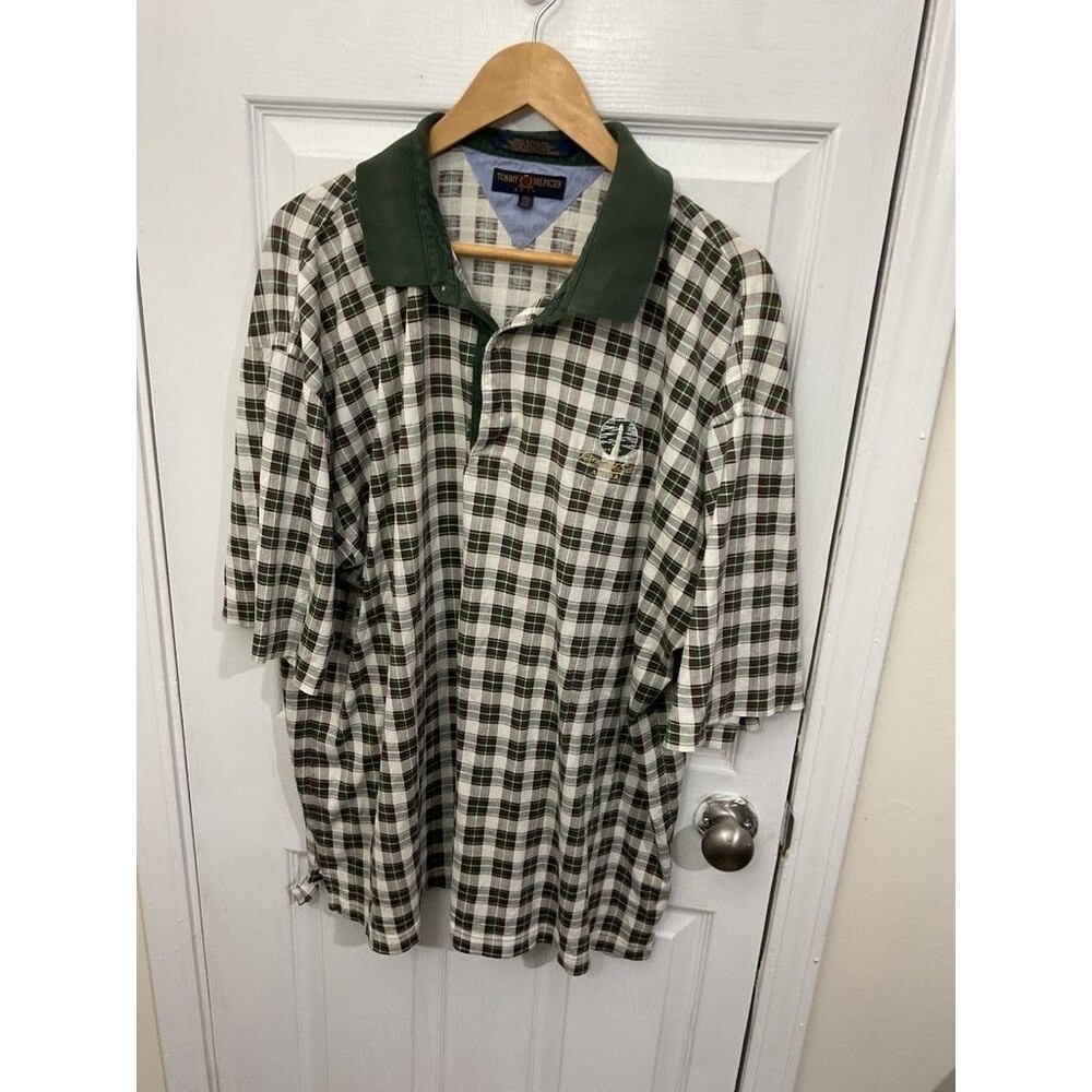 Tommy Hilfiger Vintage Plaid Polo Shirt XXL